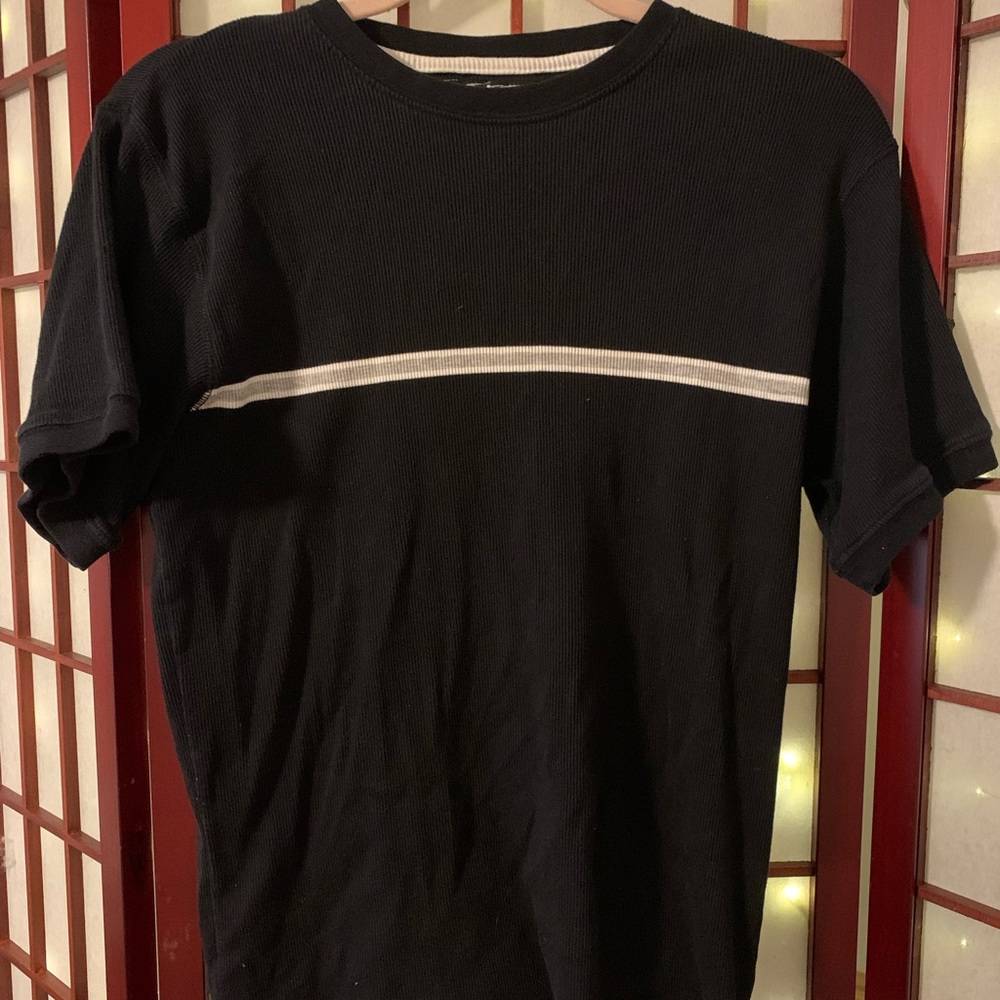 Black ribbed top